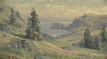 WILLIAM TROST RICHARDS Two landscape oils.